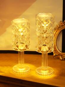 1 pieza Luz de la decoración con textura transparente - Amarillo - Ver 2