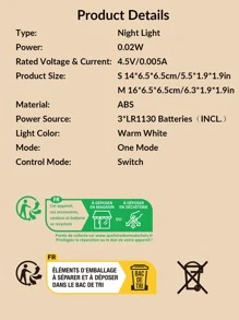1 pieza Luz de la decoración con textura transparente - Amarillo - Ver 3