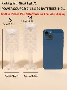 1 pieza Luz de la decoración con textura transparente - Amarillo - Ver 4