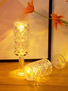 1 pieza Luz de la decoración con textura transparente - Amarillo - Ver 6