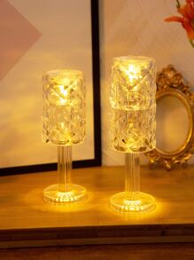 1 pieza Luz de la decoración con textura transparente - Amarillo - Ver 7