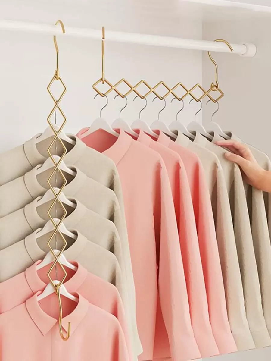 1pc Geometric Shaped Drying Rack - Gold - View 1