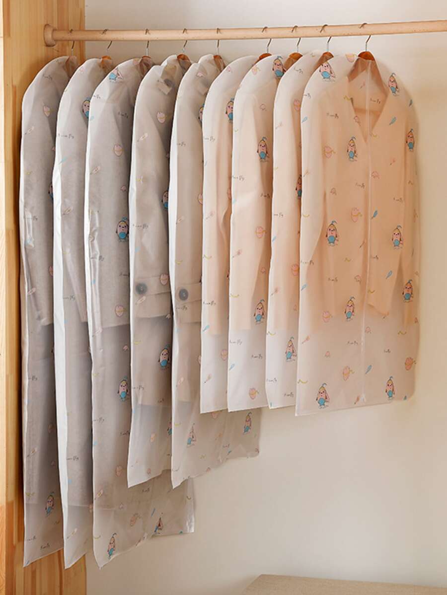 1pc Cartoon Graphic Clothing Cover - Clear - View 1
