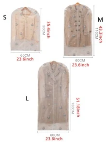 1pc Cartoon Graphic Clothing Cover - Clear - View 3