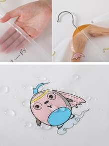 1pc Cartoon Graphic Clothing Cover - Clear - View 4