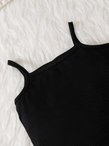 Baby Girl Plaid Shirt & Lettuce Trim Flare Leg Pants & Solid Cami Top - Multicolor - View 6