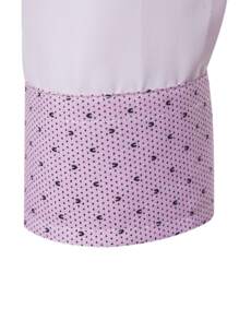 Manfinity Mode Men Contrast Trim Button Up Shirt - Baby Pink - View 7