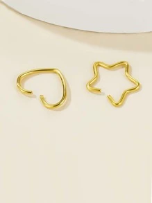 8 chiếc khuyên tai thiết kế hình trái tim & ngôi sao - Nhiều màu - Xem 4