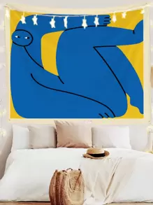 抽象人物圖案掛毯