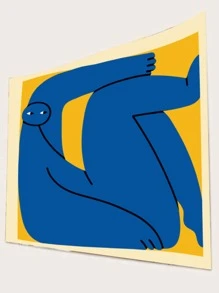 抽象人物圖案掛毯