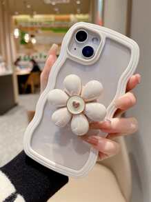Ốp lưng điện thoại họa tiết sóng hoa tulip 2 trong 1 Summer With Phone Charm tương thích với iPhone 15/Iphone 15 Pro/Iphone 15 Pro Max - Màu be - Xem 2