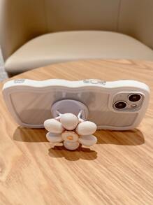 Ốp lưng điện thoại họa tiết sóng hoa tulip 2 trong 1 Summer With Phone Charm tương thích với iPhone 15/Iphone 15 Pro/Iphone 15 Pro Max - Màu be - Xem 3