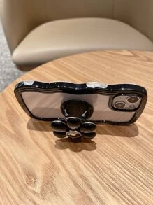 花卉2合1波浪圖案鬱金香支架手機殼，適用於iPhone 15/iPhone 15 Pro/iPhone 15 Pro Max，兼容iPhone 15/15Plus/15Pro/15Promax