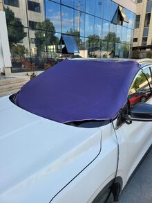 1pc Car Front Windshield Sunshade - Purple - View 1