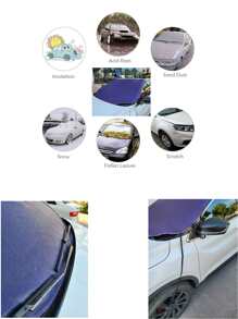 1pc Car Front Windshield Sunshade - Purple - View 4