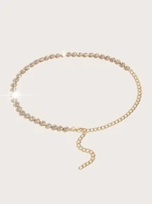 Rhinestone Decor Chain Belt Party Halloween Summer, School Fall, Autumn, Halloween