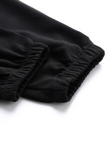 Men Slant Pocket Carrot Trousers - Black - View 3