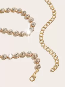 Rhinestone Decor Chain Belt Party Halloween Summer, School Fall, Autumn, Halloween