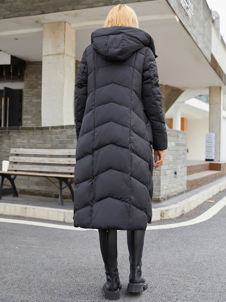 GASMAN Women's Casual Button, Pocket, Zipper Solid Padded Coat