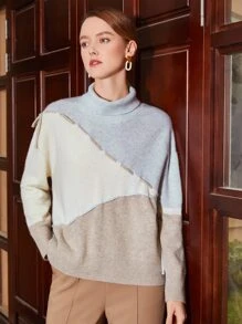 MOTF PREMIUM CASHMERE CONTRAST STITCH JUMPER - Multicolor - View 7