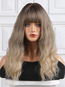 HAIRCUBE 18 Inch Nâu Gradient Màu Nổ Dài Trung Bình Xoăn Đẹp Phong Cách Hàng Ngày Tổng Hợp Bộ Tóc Giả Dành Cho Nữ - Nhiều màu - Xem 5