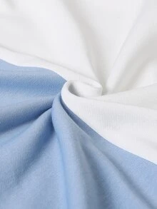 Boys Cartoon Graphic Two Tone Sweatshirt & Joggers Without Shirt - Blue and White - View 7