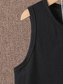 Boys Letter Graphic Tank Top - Black - View 3