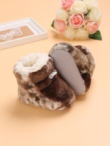 Baby Tie Dye Drawstring Front Thermal Lined Snow Boots - Multicolor - View 2