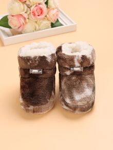 Baby Tie Dye Drawstring Front Thermal Lined Snow Boots - Multicolor - View 3