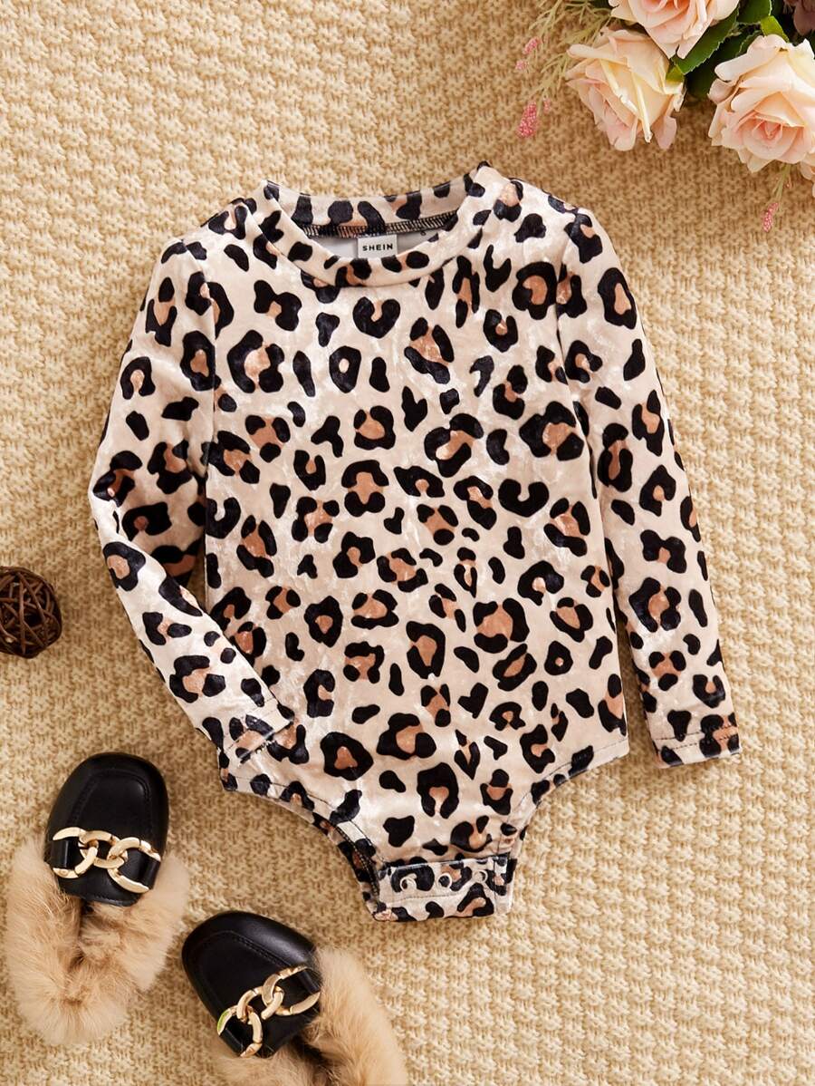 SHEIN Bodysuits Em bé In hoa Báo - Nhiều màu - Xem 1