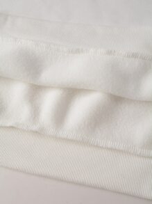 Manfinity Roghcode Men Cartoon And Slogan Graphic Oversize Sweatshirt - White - View 6