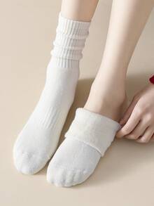 6 pares Calcetines de tripulación unicolor - Multicolor - Ver 4