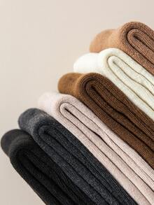 6 pares Calcetines de tripulación unicolor - Multicolor - Ver 5