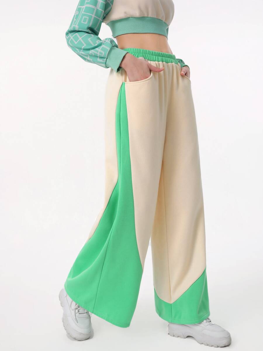 Gabriella Mavri Colourblock Elastic Waist Joggers - Multicolor - View 1