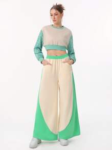 Gabriella Mavri Colourblock Elastic Waist Joggers - Multicolor - View 4