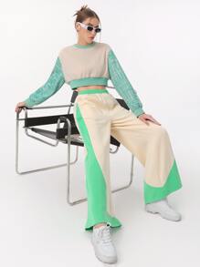 Gabriella Mavri Colourblock Elastic Waist Joggers - Multicolor - View 6