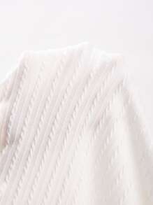 Soleia Off Shoulder Frill Trim Tee - White - View 6