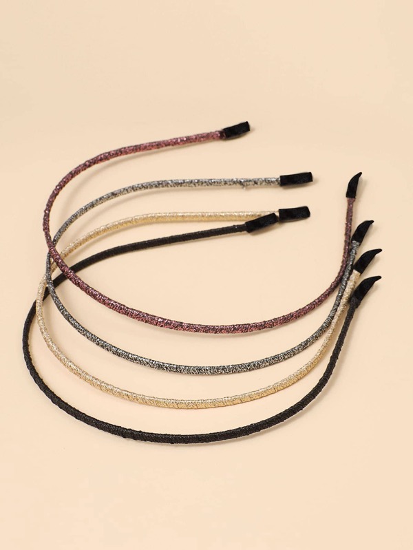 4 قطع شريط شعر رفيع بسيط، شريط للرأس، شريط شعر