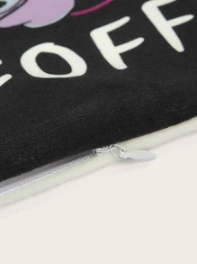 Typhoonic 標語和卡通圖案靠墊套不附帶墊芯 - 彩色 - 查看 3