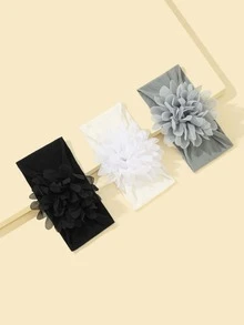 3入組嬰兒花朵裝飾髮帶 - 彩色 - 查看 2