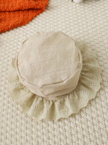 嬰兒網眼刺繡荷葉邊連體衣