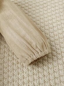 嬰兒網眼刺繡荷葉邊連體衣