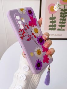 Floral Print Phone Case With Tassel - Multicolor - View 2