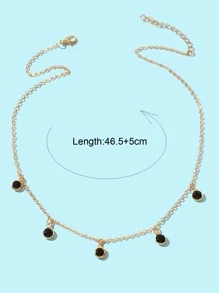 Vòng cổ quyến rũ rhinestone - Vàng - Xem 3