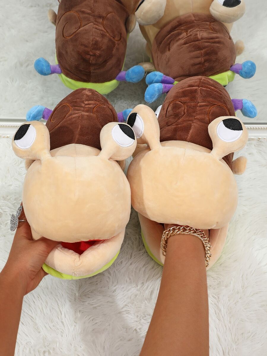 Snail Design Novelty Slippers - Multicolor - View 1