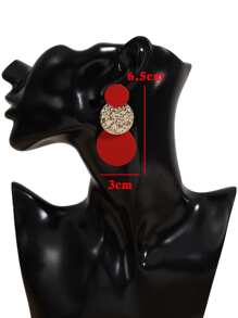 Hoa tai thả tròn - Đỏ - Xem 4