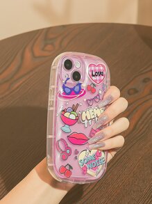 Vỏ điện thoại Cherry và Letters - Nhiều màu - Xem 4