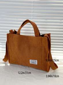 Túi Xách tay Nữ Lá thư Có thể điều chỉnh được Đôi tay cầm Đúng mốt - màu nâu - Xem 3