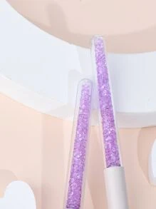 2入組遮瑕膏祛痘印黑眼圈海綿蘑菇頭暈化妝刷刷子 - 紫色 - 查看 6