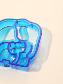 1pc Cartoon Elephant Shaped Cookie Cutter, Blue DIY Bread Cut Mold For Household - Blue - View 3